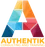 Authentik Consulting and Training Logo, a large geometric "A" shape with many colours.
