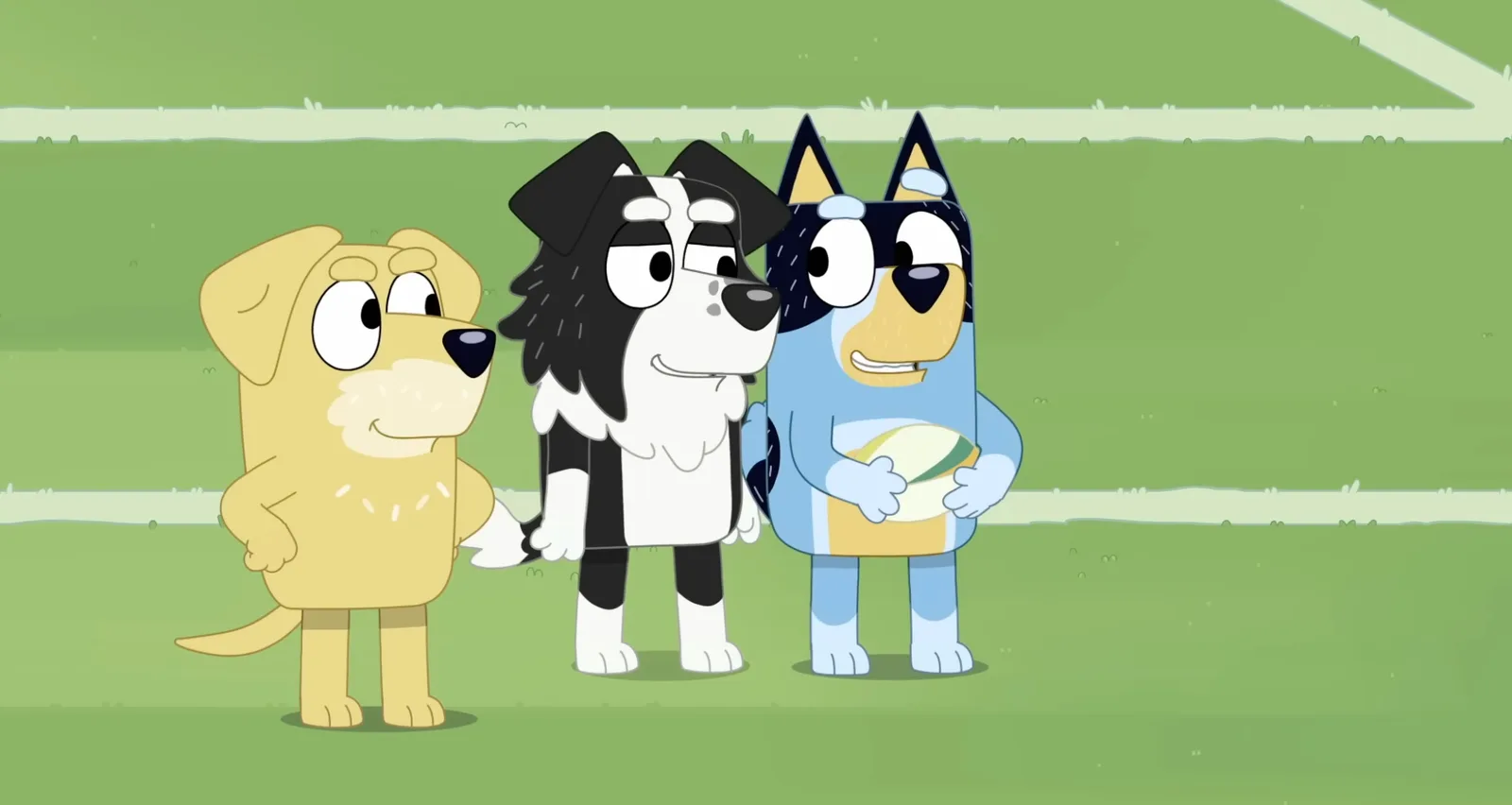 Bluey's dad and his mates playing football