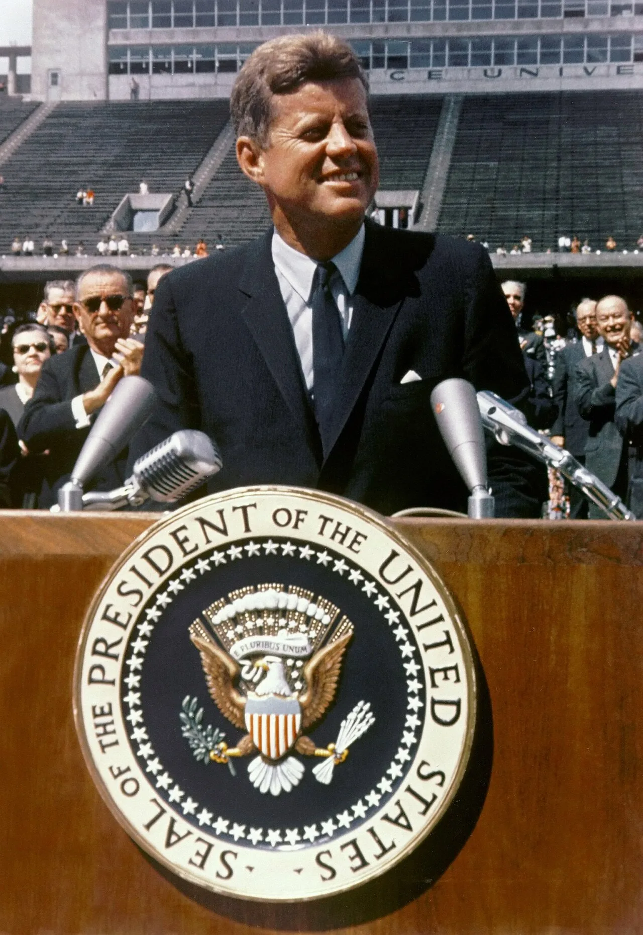 JFK speaking at Rice university